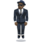 Man in Business Suit Levitating - Black emoji on Facebook